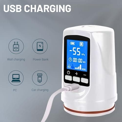 Men's Growth Pump with Strong Suction Vacuum Pump with ED Screen Powerful Electric Vacuum Pump Inch Adjustable Men's Underwear Set Training Tools to Be a Bigger Men gyh05