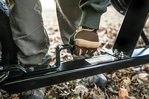 Agri-Fab 45-0578 Large Capacity 32 CU FT Hard Top Chip- N-Vac, Tow Behind Lawn Vacuum, Leaf Mulcher, Gas Powered, Easy Foot Pedal Dumping