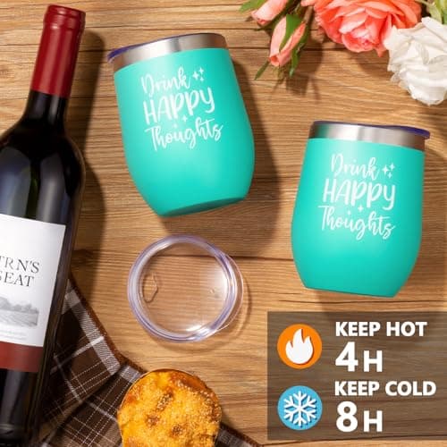 Birthday Christmas Gifts for Women Men - Wine Gift Baskets Christmas Gifts For Mom, Women, Friend, Wine Lovers, Self Care Package, Insulated Wines Tote Bag Carrier w/ Tumblers & Wines Accessories Set