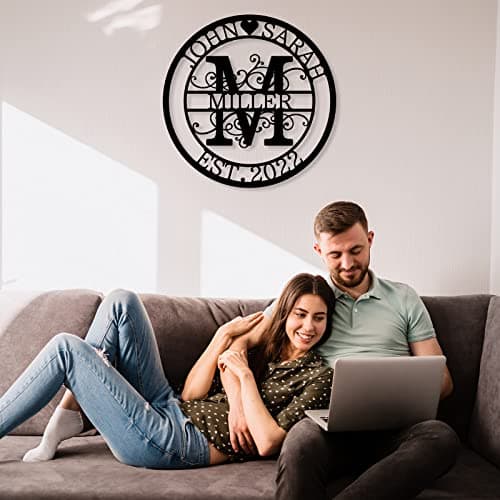 Custom Metal Sign - Personalized Name Sign - Family Sign - Outdoor Metal Wall Art Home Decor - Personalized Gift for Couple - Anniversary Wedding Gift