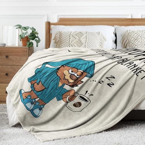 SteadStyle Grandpa Gifts, Blanket Gifts for Grandpa from Grandkids, Grandfather Birthday Gift, Thanksgiving, Christmas, Fathers Day, Fluffy Blanket for Papa, 60'' x 50'' (Beige)