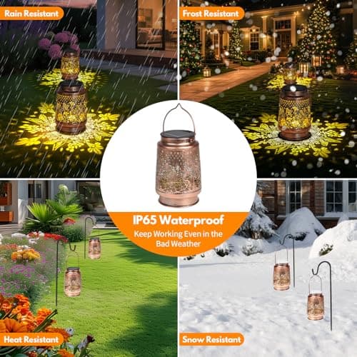 Solar Lantern Outdoor Lamp Waterproof Decorations Garden Decor, Christmas Birthday Gifts for Women, Mom, Grandma Decorative Garden, Yard, Patio, Lawn, Balcony Porch - Hummingbird