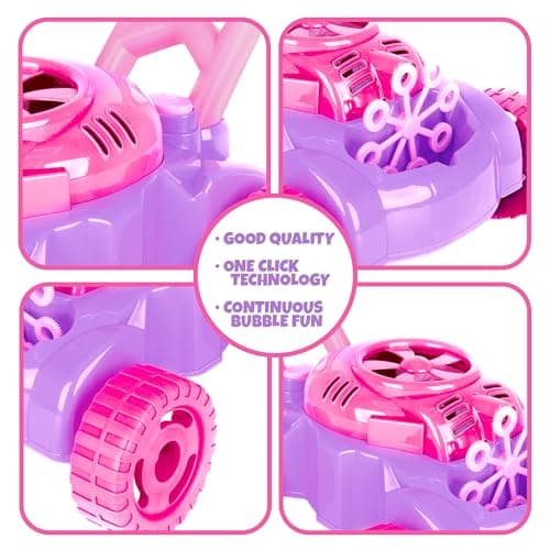 ArtCreativity Bubble Lawn Mower for Toddlers 1-3, Kids Bubble Machine for 1-Year-Old Girl Gifts, Summer Outdoor Push Gardening Toys for Kids Age 1 2 3+ Birthday Gifts for Preschool Girls