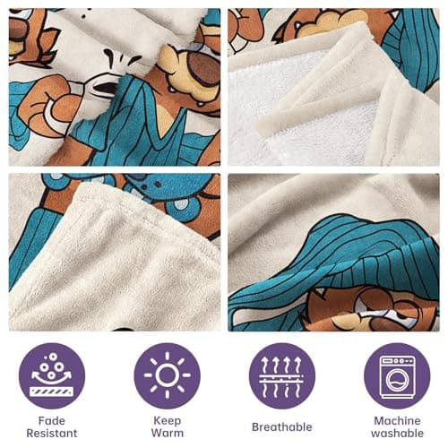 SteadStyle Grandpa Gifts, Blanket Gifts for Grandpa from Grandkids, Grandfather Birthday Gift, Thanksgiving, Christmas, Fathers Day, Fluffy Blanket for Papa, 60'' x 50'' (Beige)