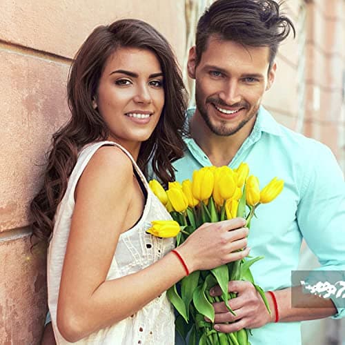 Desimtion Couples Bracelets Red String of Fate Matching Bracelets for Couples Gifts for Him and Her, Long Distance Relationship Gifts for Boyfriend or Girlfriend