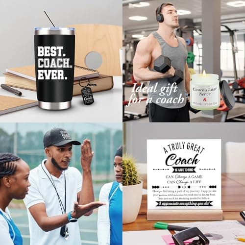 Coach Gifts for Men Women, 20 Oz Best Coach Ever Tumbler Gifts, Thank You Coach Gifts, Birthday Christmas Gifts for Coach, Soccer Football Softball Basketball Swim Coach Appreciation Gifts