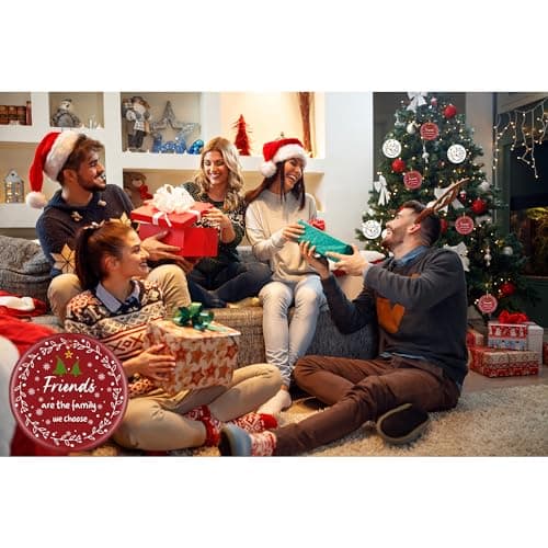 GGEB Friend Christmas Ornaments Gifts for Women Men - 3" Ceramic Christmas Tree Friendship Ornaments for Best Friends Coworkers Bestie Sister - Good Friends Birthday Gifts Ideas Xmas Decorations