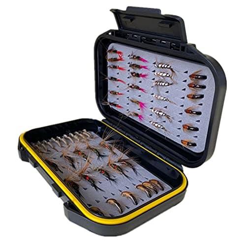 Handmade Fly Fishing Kit, 50/114 Pcs with Dry/Wet Flies, Streamers, Fly Assortment for Trout & Bass Fishing - 50 Pcs/Set, 6 Mixed Styles