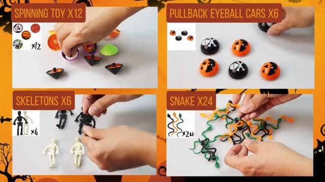 306 PCS Halloween Party Favors Bulk, Halloween Goodie Bags Fillers for Trick or Treat, Stocking Stuffers, Halloween Treats Non Candy Carnival Treasure Box Classroom School Kids Adults Prizes Gifts