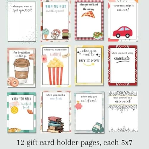 Christmas Gift Card Book - Surprises On Every Page, DIY Spiral-Bound Merry Christmas College Survival Gift Card Book Holder, Greeting Cards Holder for College Student Graduation Gifts (# A)