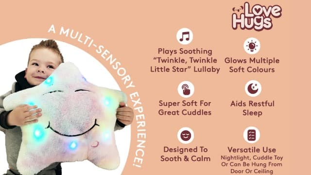 Musical Star Plush Sensory Light Up Newborn Autism Toys - Twinkle Twinkle Little Star Sensory Toys for Autistic Children