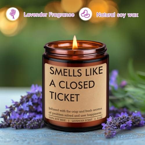 Miracu Tech Support Candle, Gifts for Tech Guys, IT Professionals, Information Technology Gifts for Techies Men, Technical Help Desk Decor, Computer Nerd Geek Engineer Technician Christmas Techy Idea