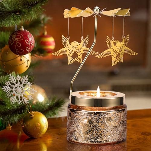 Christmas Candle Gifts for Women, Birthday Gifts for Mom Daughter Sister Wife, Unique Hummingbird Gift for Friend Women, Rotatable Scented Candles Gift for Christmas Anniversary Mothers Day