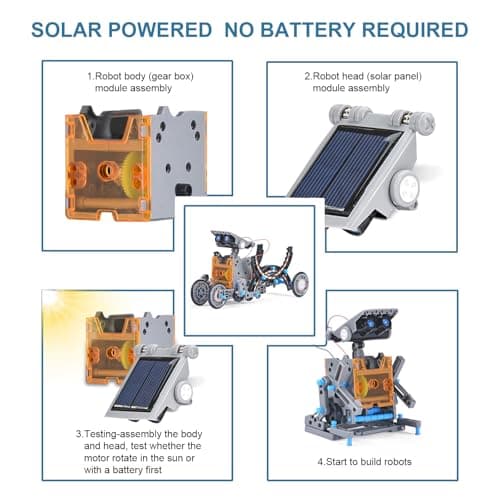 Toys for Ages 8-13,12 in 1 Stem Project Solar Robot Toy for 10 Years Old Autism Boy,Science Kits for Kids Age 8-14,Building Gear Toy Christmas Birthday Gift Idea for Boy Age 8 9 10 11 12 13 14