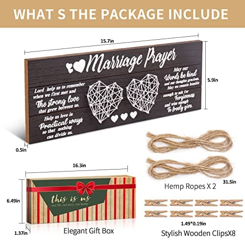 Wedding Gifts Bridal Shower Gifts for Bride and Groom Engagement Present for Wife NewlyWed Marraige Prayer Photo Holder