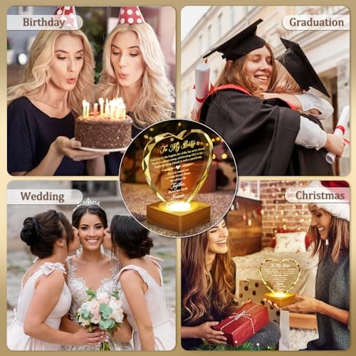 Best Gift to My Bestie 3D Illusion Lamp, to My Best Friend, 3D Crystal Night Light Gift for Bestie's Birthday, Holiday, for Best Friend Sister Girls Women Soft Warm White Colors