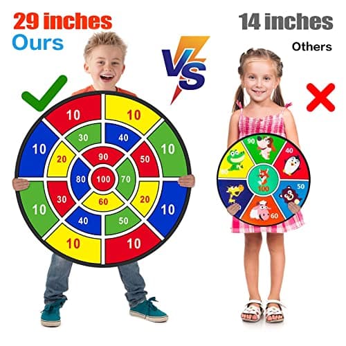 BooTaa 29" Large Dart Board for Kids, Kids Dart Board with Sticky Balls, Boys Toys, Indoor/Sport Outdoor Fun Party Play Game Toys, Birthday Gifts for 3 4 5 6 7 8 9 10 11 12 Year Old Boys Girls