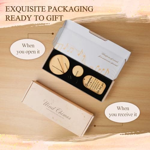 Gifts for Grandma, Grandma Birthday Gifts, Grandma Wind Chimes, Best Christmas Mothers Day Thanksgiving Present for Grandmother, Nana, Granny, 25.5 inches, Silver