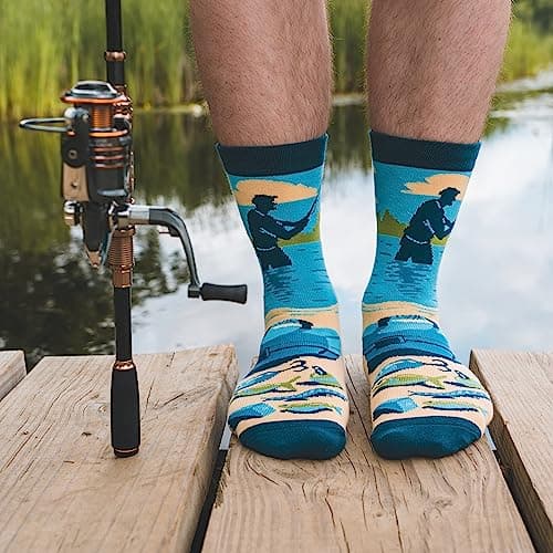 Lavley Can’t Today My Arm Is In A Cast Socks - Funny Fishing Socks for Men - Hilarious Gift for Anglers and Outdoorsmen - One Size Fits Most