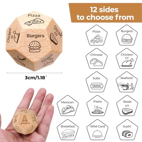 Stocking Stuffers for Men Women Adults, Anniversary Christmas Birthday Gifts for Men Women, Date Night Dice Couples Gift for Him Her, Dinner Decider Dice, Valentine's Day for Him Her