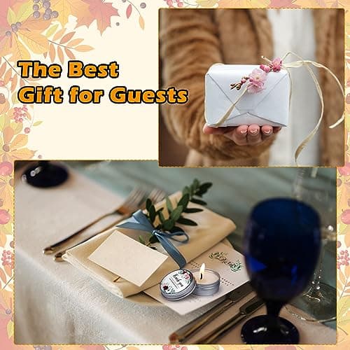 MTLEE 50 Pcs Wedding Candles Gift Favors for Guests 1 Oz Lavender Scented Soy Wax Aromatherapy Candle Favors for Bridal Shower Rustic Wedding Party Guests(Thank You)