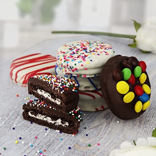 Birthday Cookies Gift Basket for Men and Women – Gourmet Chocolate Cookies, Happy Birthday treats for Food Gifts by Empire Delights, 12 Count Chocolate Gift Box