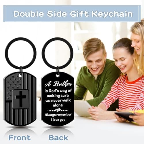 Gifts for Brother from Sister, Brother Birthday gifts, Remember I Love You Gift Keychain for Birthday Christmas Graduation