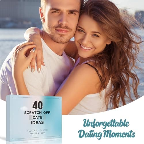 Couples Gifts for Boyfriend Girlfriend, 40 Scratch Off Date Ideas Bridal Shower Gifts, Stocking Stuffers for Women Men, Anniversary Birthday Presents for Husband, Couple Games for Engagement Wedding