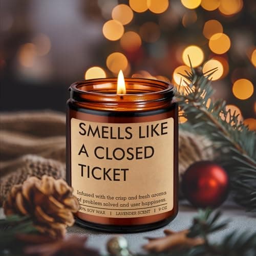 Miracu Tech Support Candle, Gifts for Tech Guys, IT Professionals, Information Technology Gifts for Techies Men, Technical Help Desk Decor, Computer Nerd Geek Engineer Technician Christmas Techy Idea