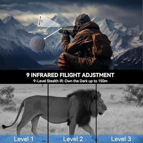 Night Vision Goggles,Night Vision Goggles for Adults Tactical Binoculars - Photo/Video Recording 1984FT Infrared Tech Gadgets Hunting Gifts for Men/Dad/Husband - Cool Tech Gift for Men