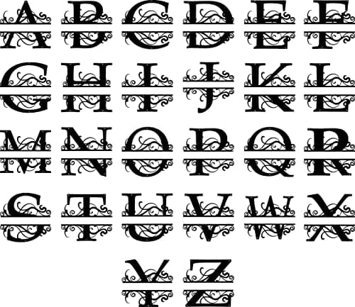 Custom Metal Name Sign | Metal Wall Art | Split Letter Monogram Wall Decor | Personalized Wedding Gift | Outdoor Sign