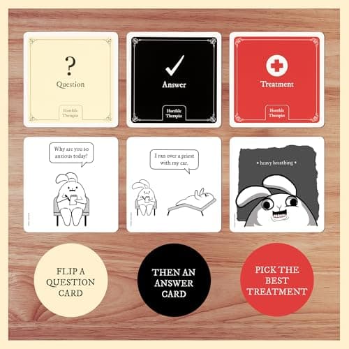 Horrible Therapist: Extra Horrible Edition by Exploding Kittens - A Card Game for 3-8 Players, Ages 17+ - Adult Party Game for Family Night