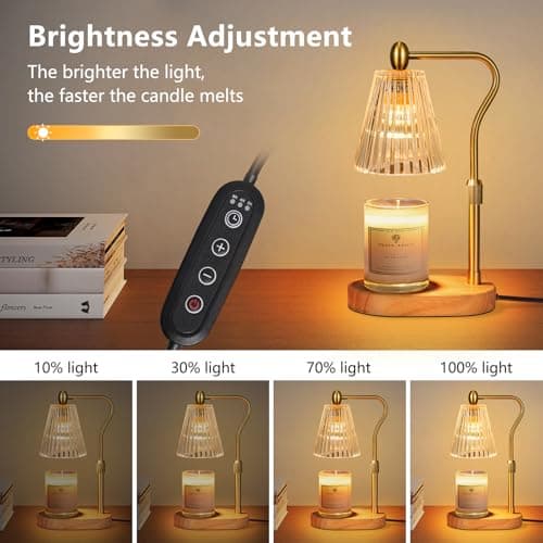 Candle Warmer Lamp with Timer and Dimmer Adjustable Height for Home Room Decor, Brithday Gifts for Women, Candle Warmer for Scented Jar Candles Mother's Day Gifts