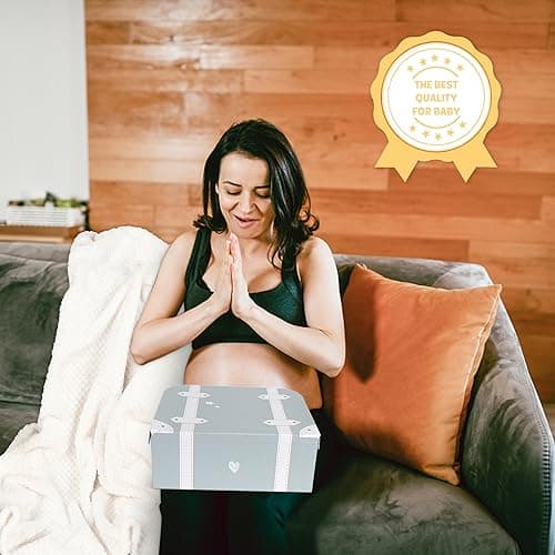 Baby Gift Set, Baby Shower Gifts, Black and White High Contrast Baby Toys 0-6 Months for Newborn Essentials Infant Rattle Socks Elephant Toys Blanket Onesies Baby Gift Basket for Girls Boys