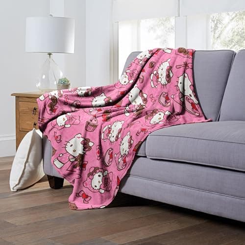 Northwest Hello Kitty Silk Touch Throw Blanket, 50" x 70", Love You Much