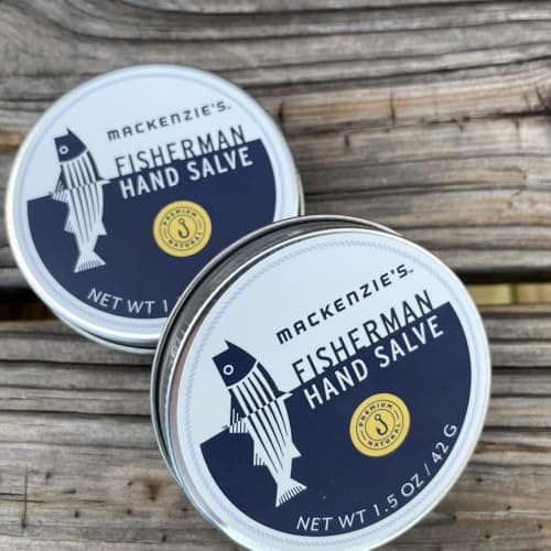 MacKenzie's Fisherman Hand Salve - Holiday Gifts for Men - Christmas Gifts for Fishermen - Stocking Stuffers - Coastal Holiday Gifts - All Natural - Hand Repair - 1.5 Ounce Tin