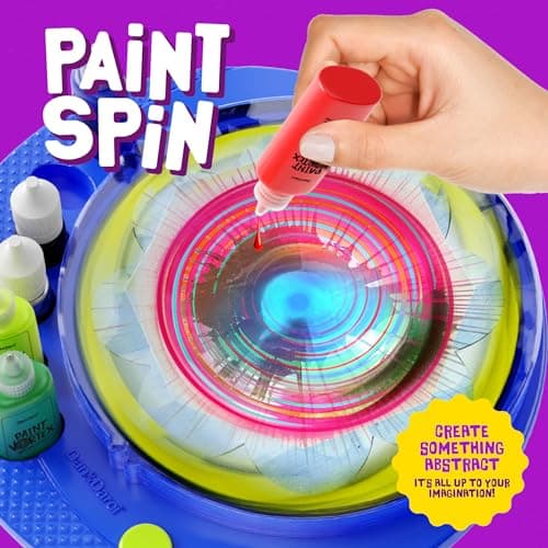 Dan&Darci Paint Spin Art Machine Kit for Kids - Arts & Crafts for Boys & Girls Ages - Art Craft Set Gifts for 6-9 Year Old Boy, Girl - Painting Spinner Toys - Birthday Gift Ideas for Ages 6-12 Years