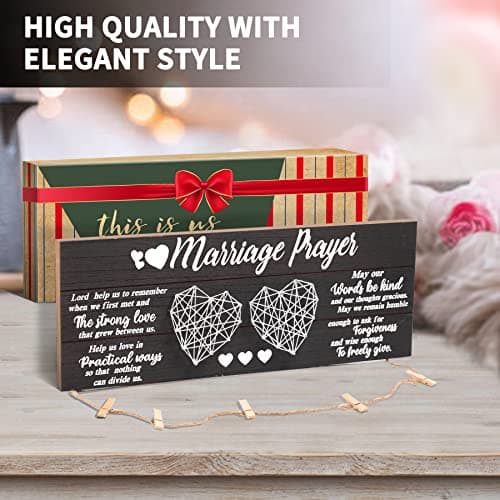 Wedding Gifts Bridal Shower Gifts for Bride and Groom Engagement Present for Wife NewlyWed Marraige Prayer Photo Holder