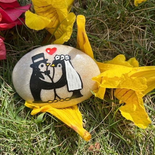 mqajdv Penguin Groom Gift from Bride – To My Husband on Our Wedding Day – Thoughtful Marriage Keepsake for Husband from Wife-to-Be – Unique Big Day Gift with Card