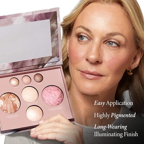 LAURA GELLER NEW YORK The Best of the Best Baked Palette - Full Size - Includes Bronzer, Blush, 2 Highlighters and 3 Eyeshadows - Travel-Friendly
