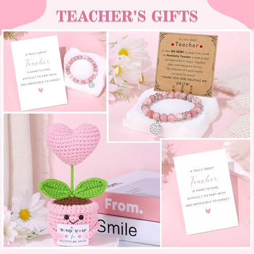 Teacher Appreciation Gifts for Women 7 Pcs, Back to School End of Year Thank You Gifts for Teachers Basket for Graduation, Retirement, Birthday, Christmas