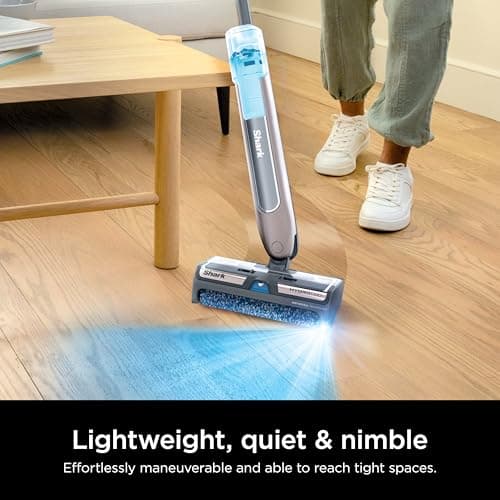 Shark HydroDuo with Dirt-Reveal Technology, Cordless, Everyday Hard Floor Cleaning System, Wet & Dry Debris Pickup, Mops & Scrubs All at Once, Hardwood, Tile, Laminate & Stone, Stone Metallic, WW201