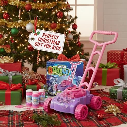 ArtCreativity Bubble Lawn Mower for Toddlers 1-3, Kids Bubble Machine for 1-Year-Old Girl Gifts, Summer Outdoor Push Gardening Toys for Kids Age 1 2 3+ Birthday Gifts for Preschool Girls