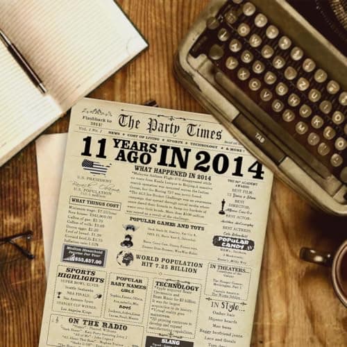 Big 11th Vintage Birthday Gifts for Girls Boys, Sweet 11th Birthday Decorations for Daughter Son Her Him,Humour Bday Card for 11 Year Old Granddaughter Grandson