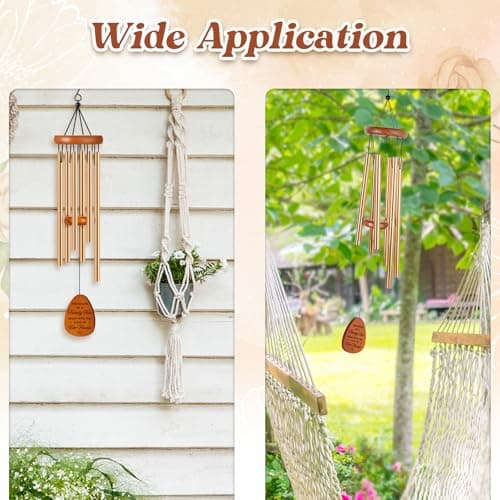 50th Anniverasry Wedding Gifts Wind Chimes, Anniversary Golden Gift for Couple, Wife, Husband, Romantic 50 Years Presents for Parents, Friends, Grandparents
