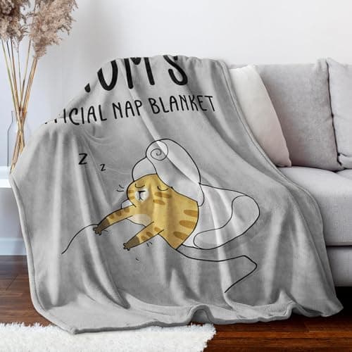 SteadStyle Gifts for Mom from Daughter or Son, Mom Birthday Gifts Blanket, Mother Presents for Christmas, Valentine's Day, Mothers Day, Fluffy Blanket for Mommy, 60'' x 50'' (Grey)