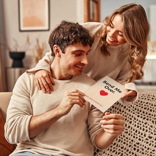 Naughty Husband Valentines Day Card, Bend Me Over Calentines Day Card for Him Boyfriend Husband Fiance, Raunchy Husband Valentines Card from Wife, Funny Valentines Gifts for Men