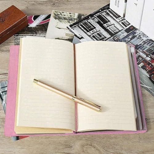 Daughter Gift from Mom, To My Daughter Leather Journal, 140 Page Refillable Writing Journal, Christmas Birthday Gifts for Daughter from Mom, Mother Daughter Gifts for Adults Daughter(Pink)