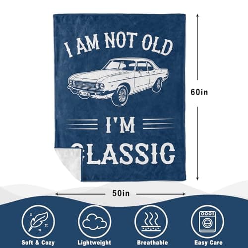 Gifts For Men, Funny Gifts For Men, Fathers Day Birthday Gift For Him, Best Older Man Gift Ideas, Unique Gag Present For Male Grandpa Dad Husband, Cool Fun Retired Gift For Man 60"X50" Blanket