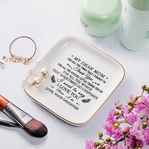 Birthday Gifts for Mom from Daughter Jewelry Dish - Thank You! for all the words that sometimes go unSpoken, I need to say I Love You!" Gifts for Mom Christmas Mothers Day Valentines Thanksgiving